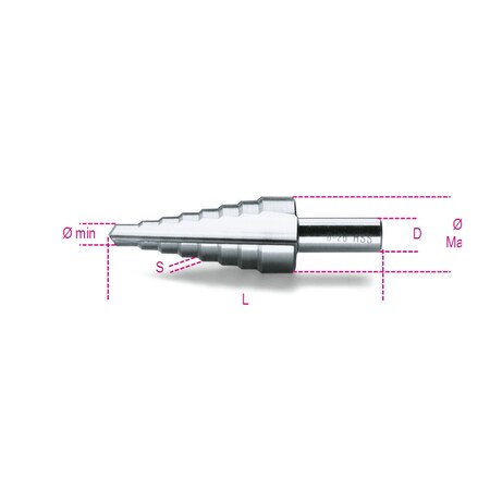 Beta Stepped Drill, HSS, 85mm 4250016
